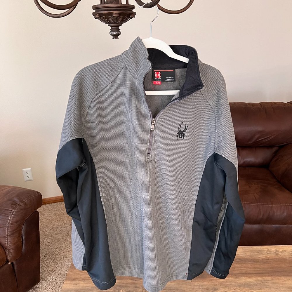 Spyder Gray Men's Quarter-Zip Jacket | XL